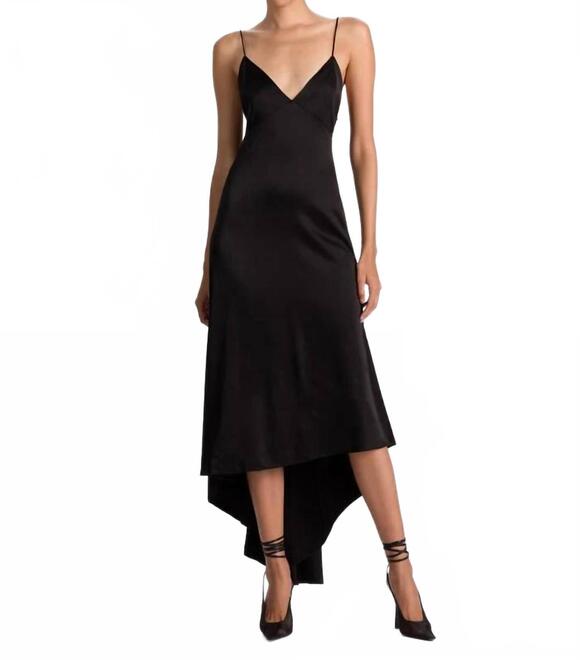 ALICE + OLIVIA Dresses & Skirts - NEW ALICE + OLIVIA luciana open back asymmetrical slip dress in black
